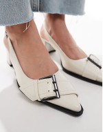 slingback in white